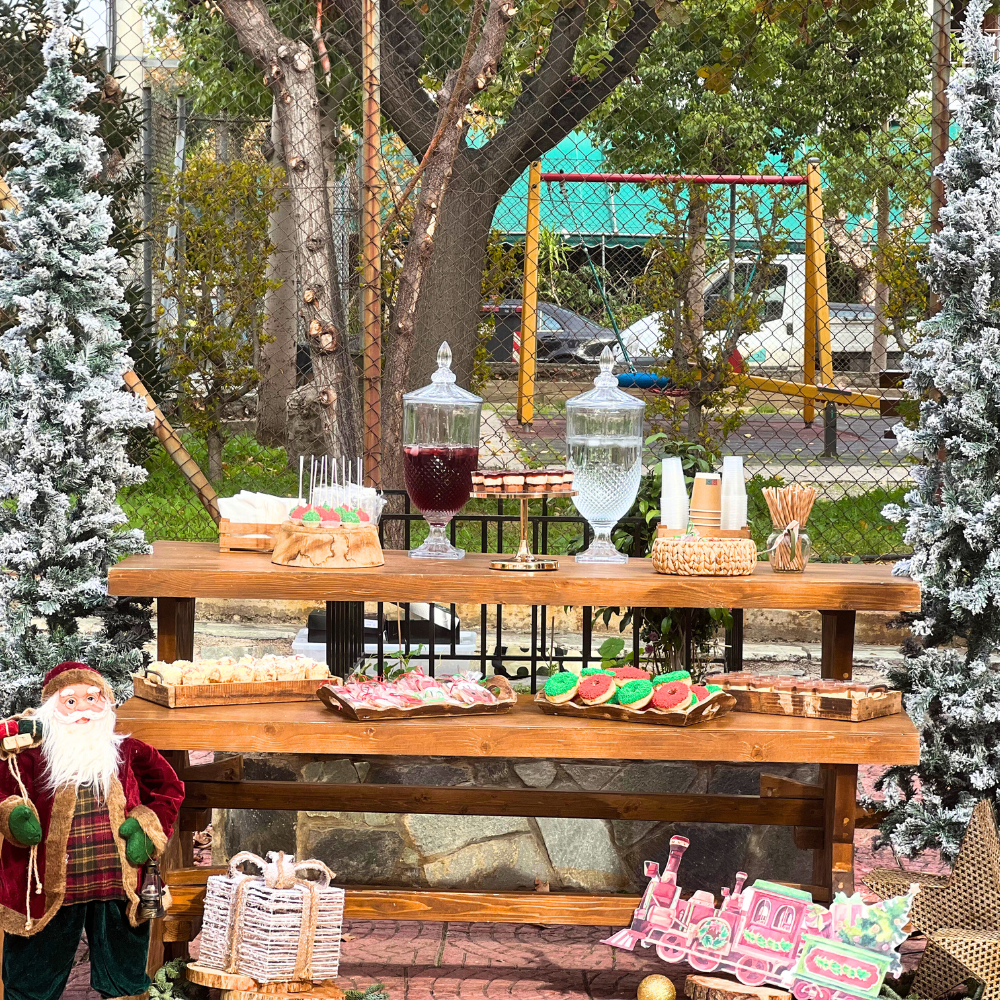 Candy bar βάπτισης για Χριστούγεννα