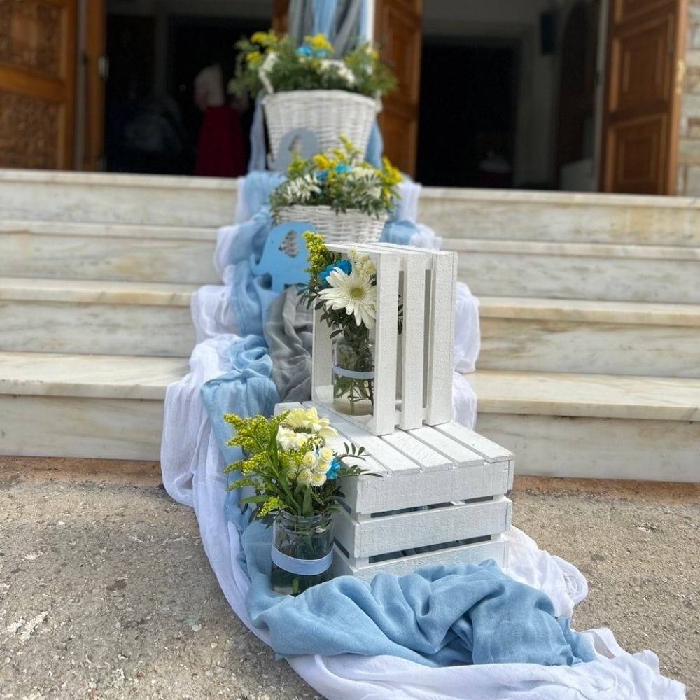 Στολισμός βάπτισης για αγόρι του Σωκράτη - Θέμα βάπτισης το ελεφαντάκι