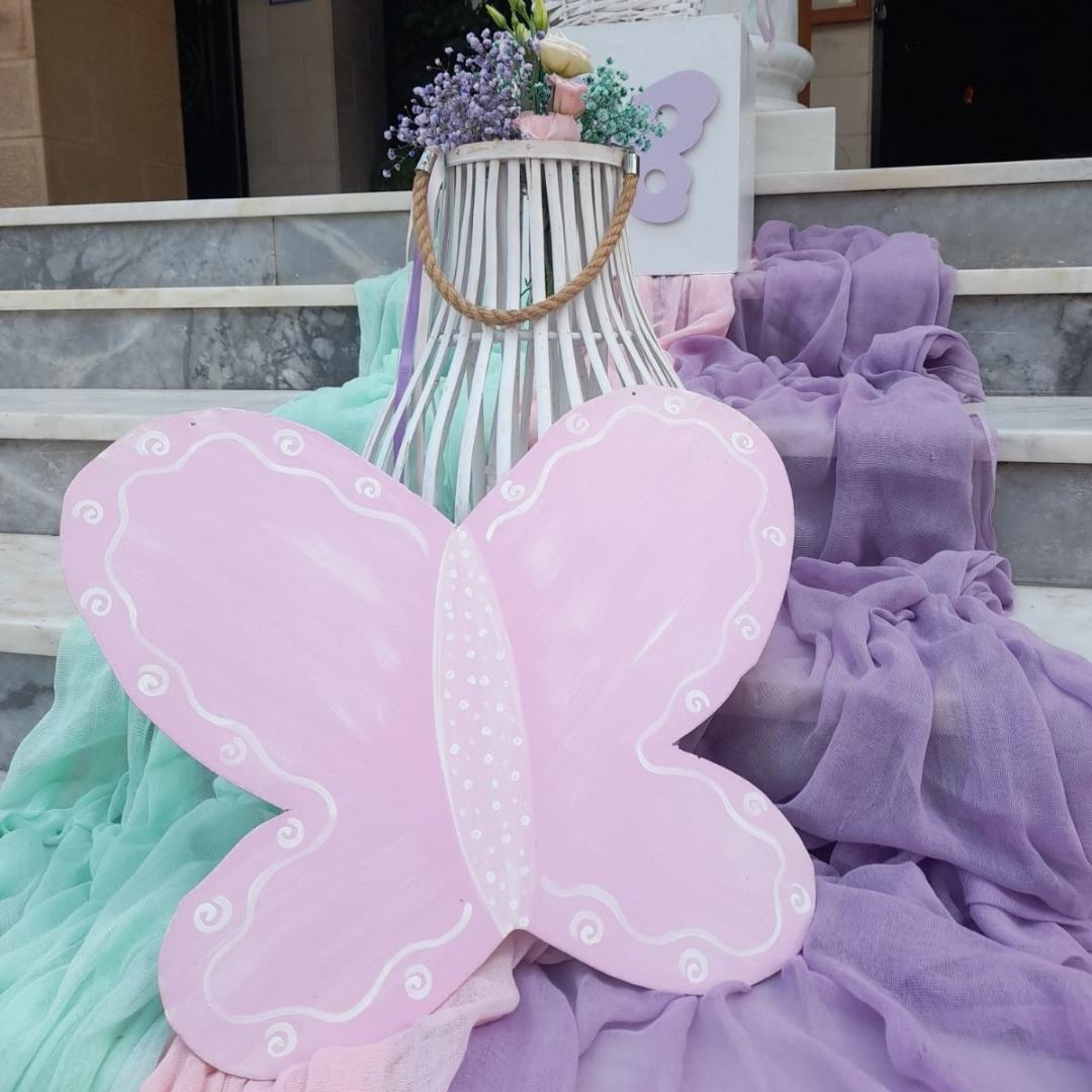 Στολισμός βάπτισης για κορίτσι - Θέμα βάπτισης η πεταλούδα