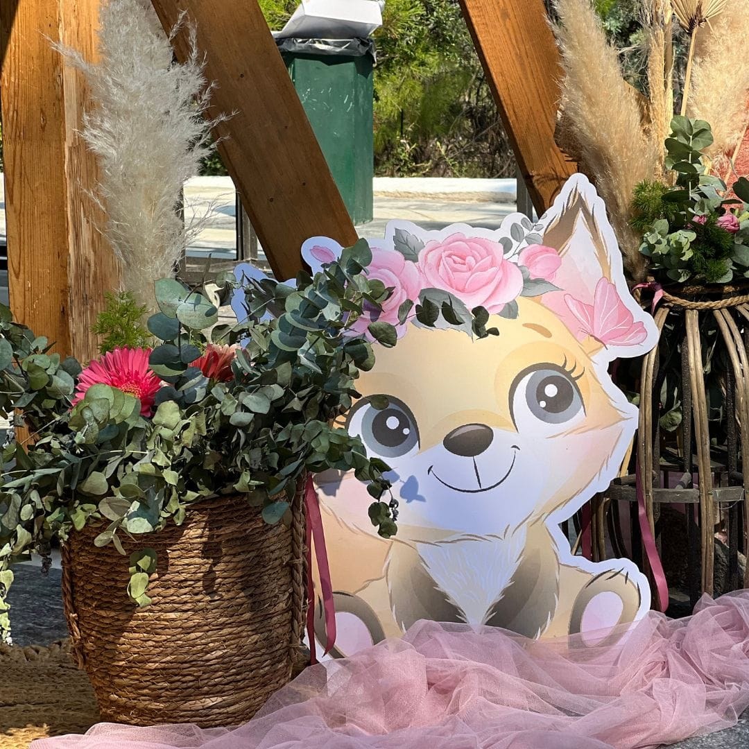 Στολισμός βάπτισης για κορίτσι - Θέμα βάπτισης αλεπού