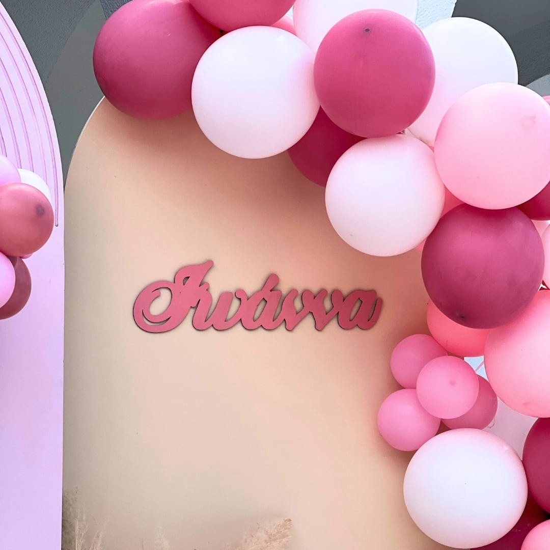 Στολισμός βάπτισης με μπαλόνια και αρκουδάκια για κορίτσι 