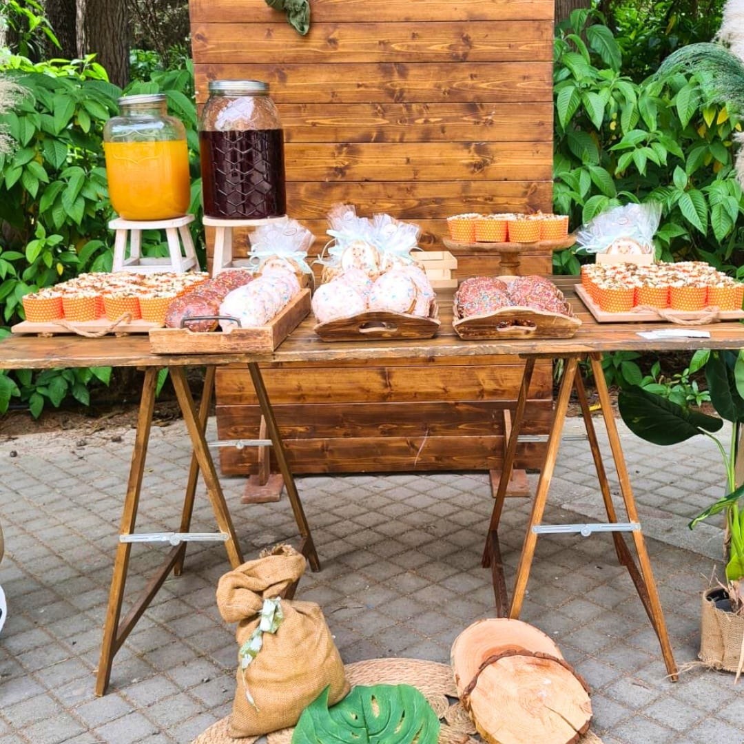 Candy bar βάπτισης με θέμα το λιοντάρι