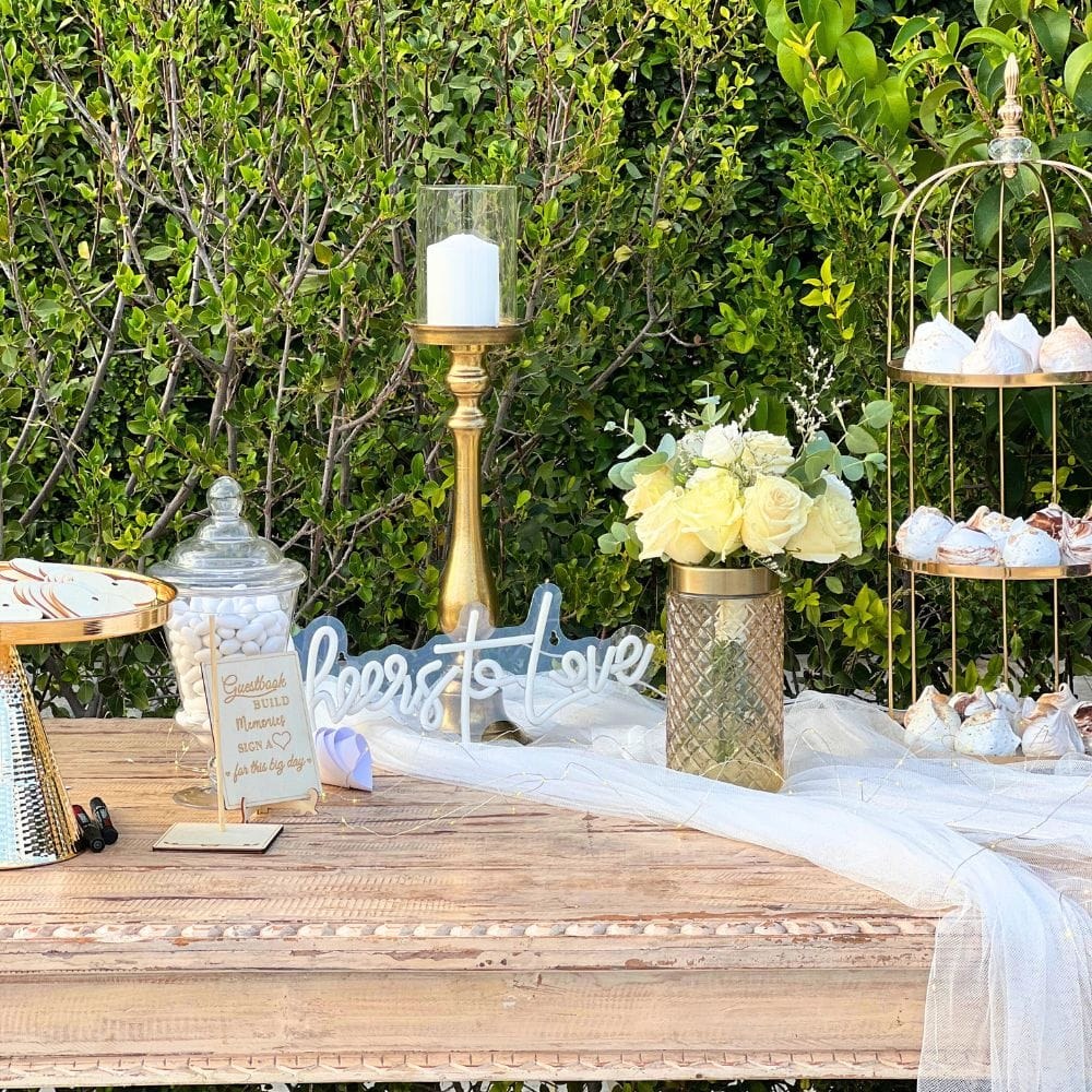 Elegant candy bar γάμου - Τραπέζι ευχών γάμου