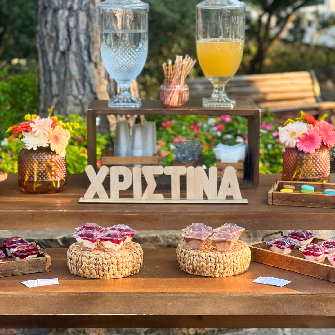 Φθινοπωρινό candy bar βάπτισης για κορίτσι