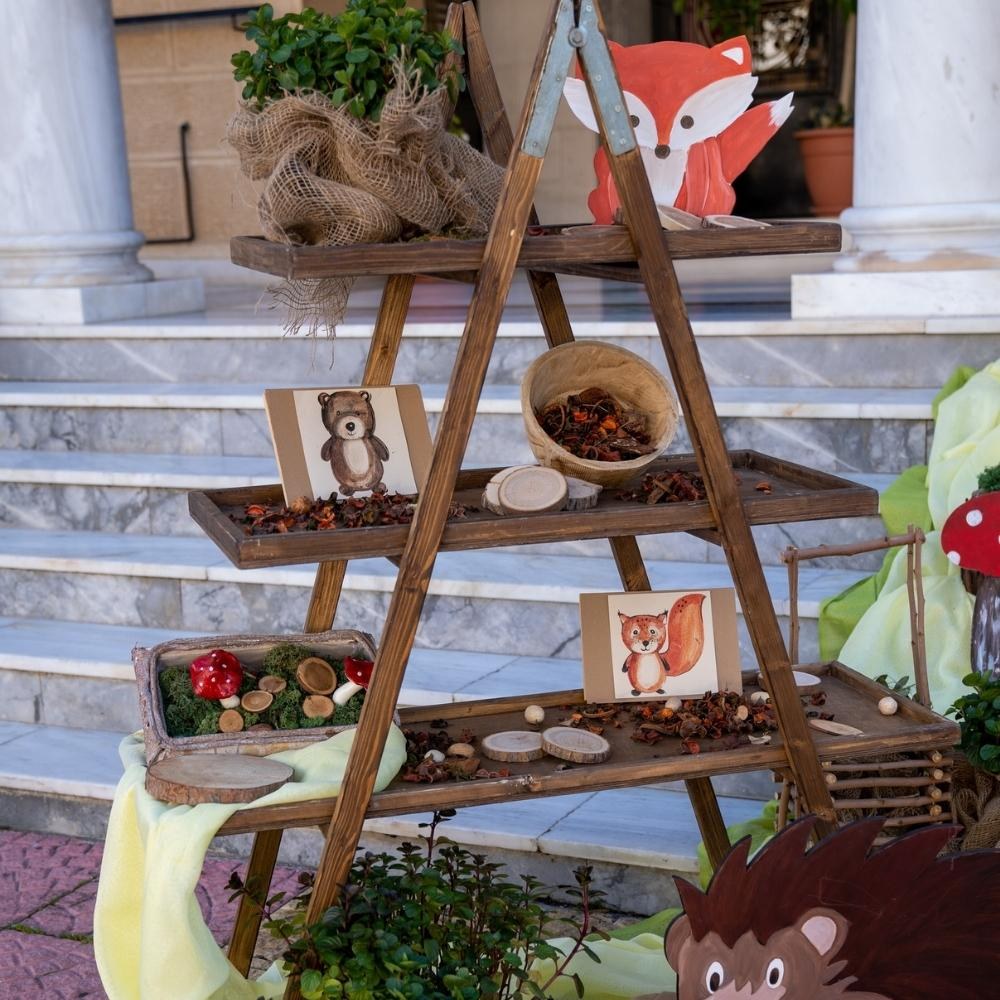 Στολισμός βάπτισης για αγόρι του μικρού Γεράσιμου - Θέμα βάπτισης ζωάκια του δάσους