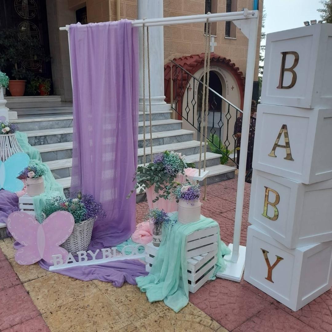 Στολισμός βάπτισης για κορίτσι - Θέμα βάπτισης η πεταλούδα