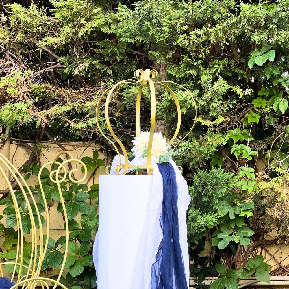 Στολισμός βάπτισης για αγόρι με θέμα την άμαξα