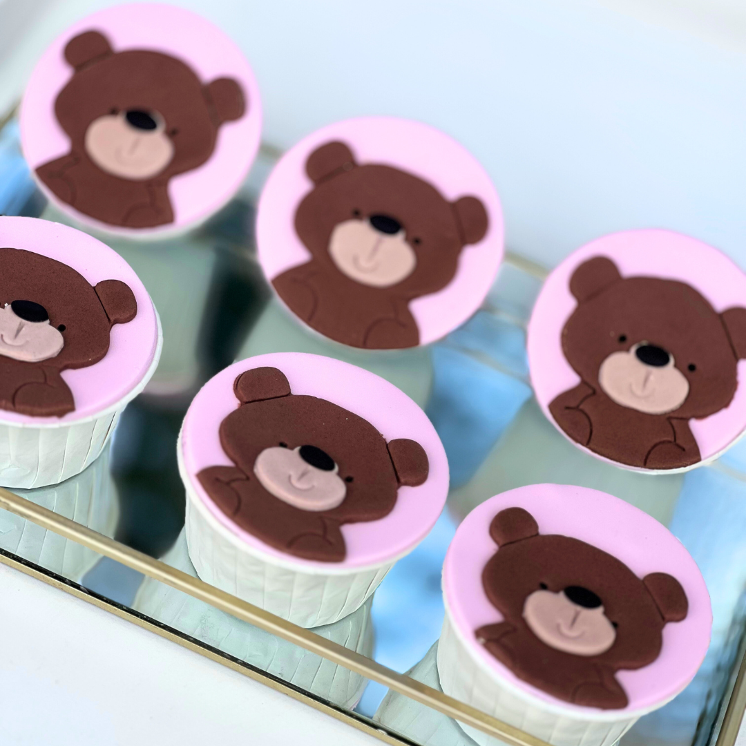 Candy bar βάπτισης για κορίτσι με μπαλόνια και αρκουδάκι