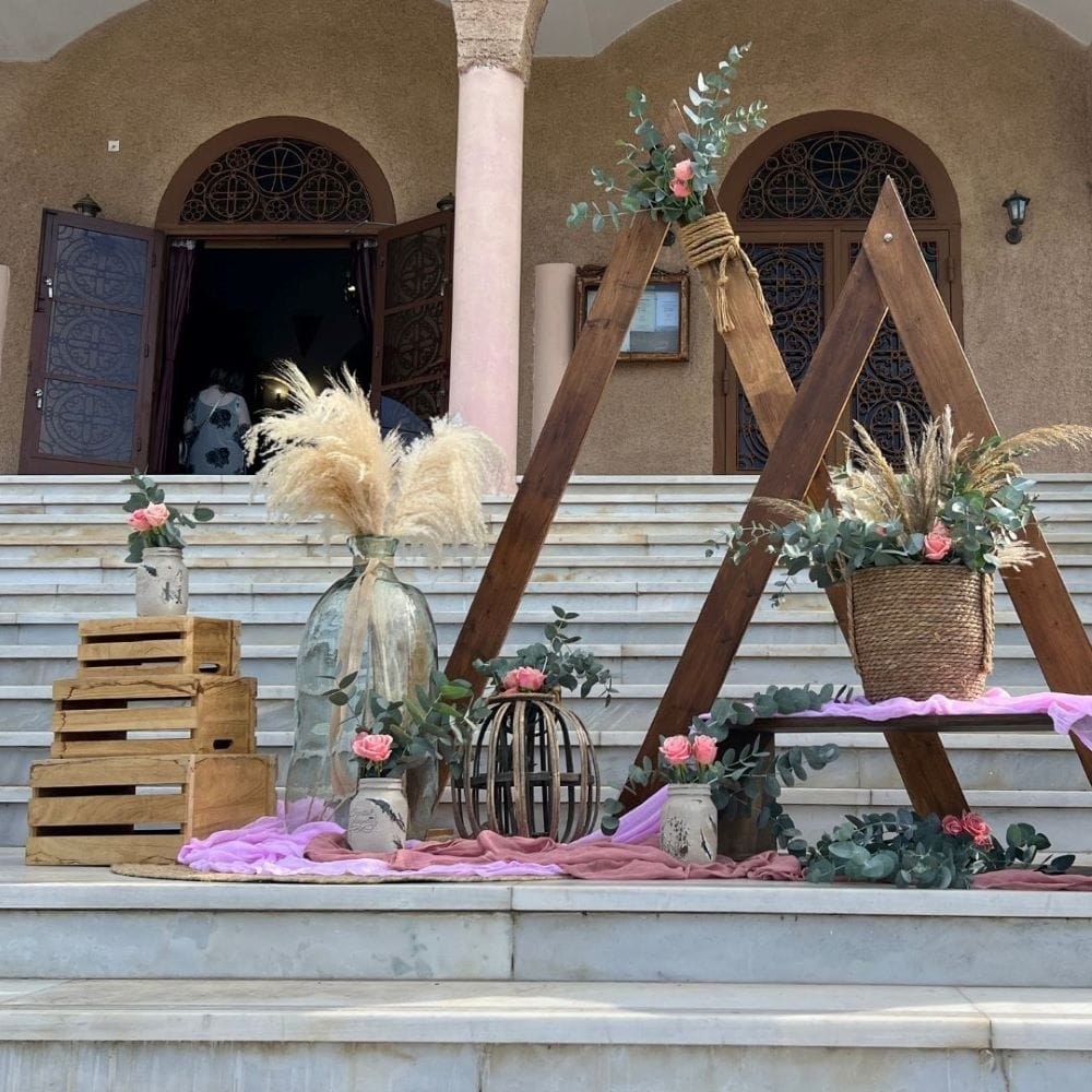 Στολισμός βάπτισης για κορίτσι με λουλούδια