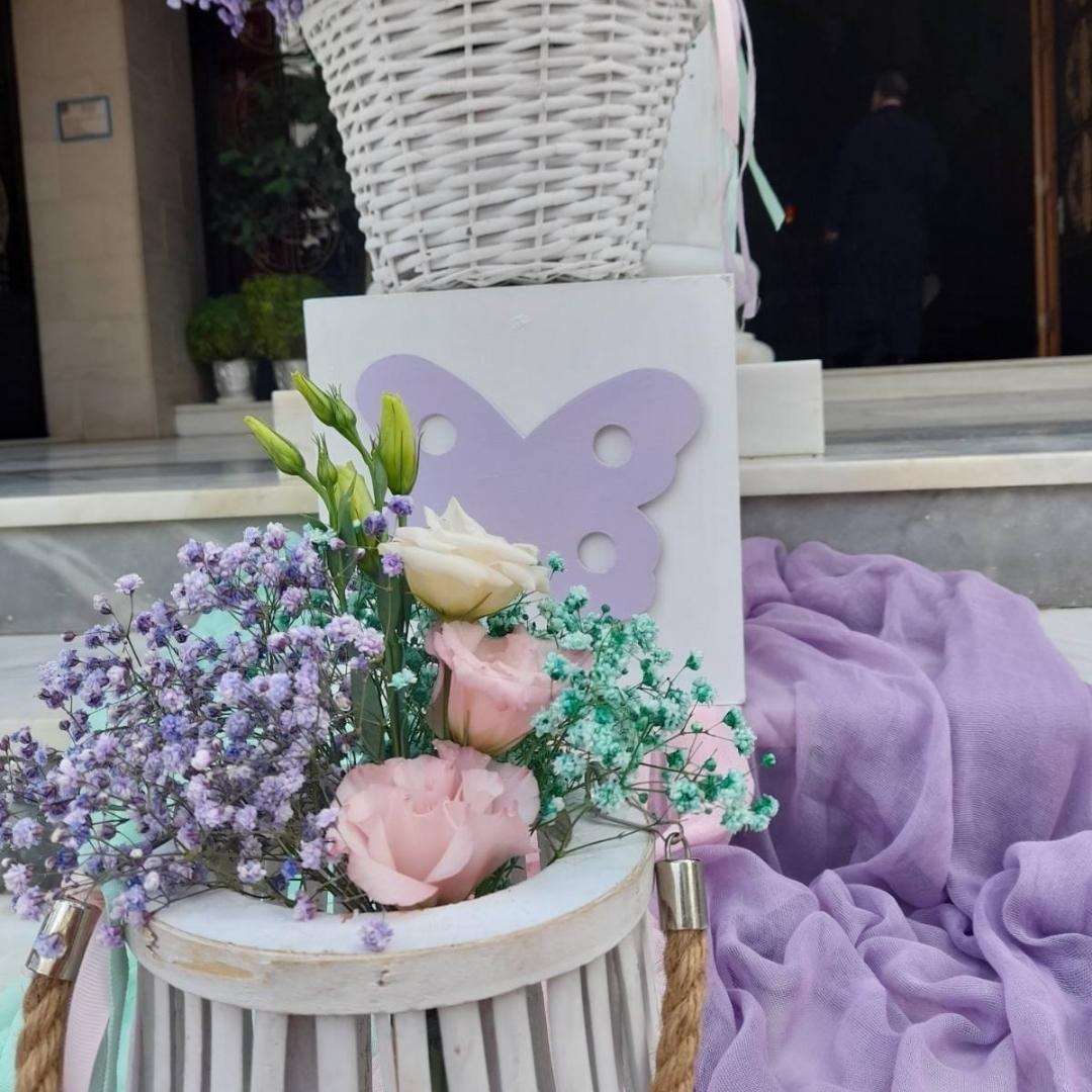 Στολισμός βάπτισης για κορίτσι - Θέμα βάπτισης η πεταλούδα