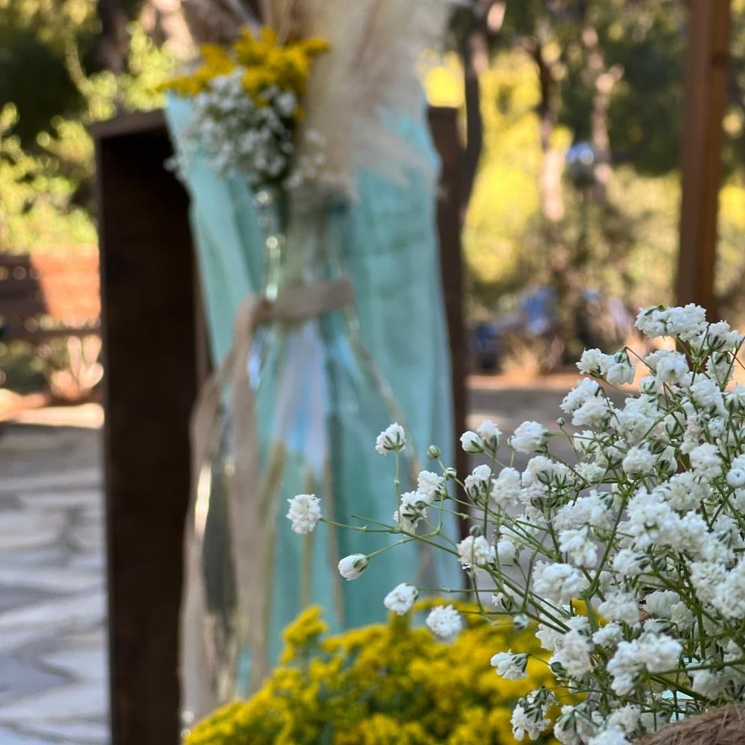 Στολισμός βάπτισης για κορίτσι - Boho style με τρίγωνα