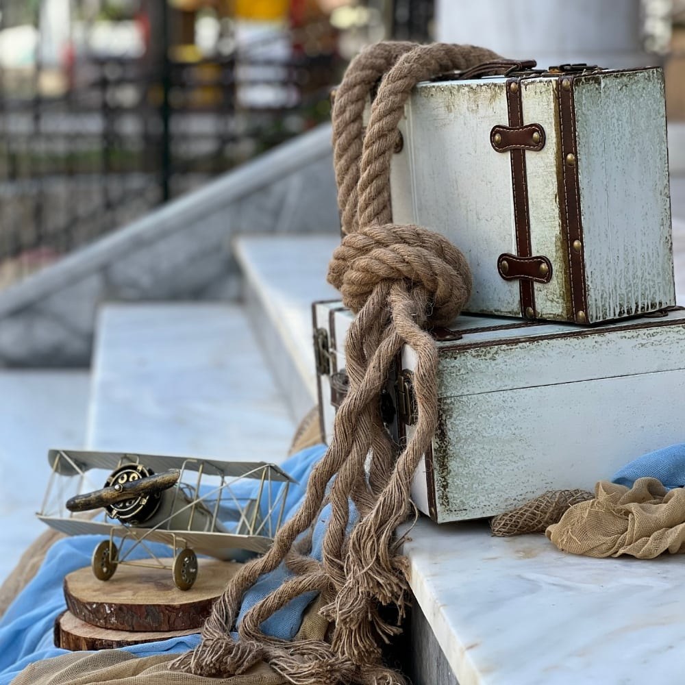 Στολισμός βάπτισης για αγόρι με ταξίδι