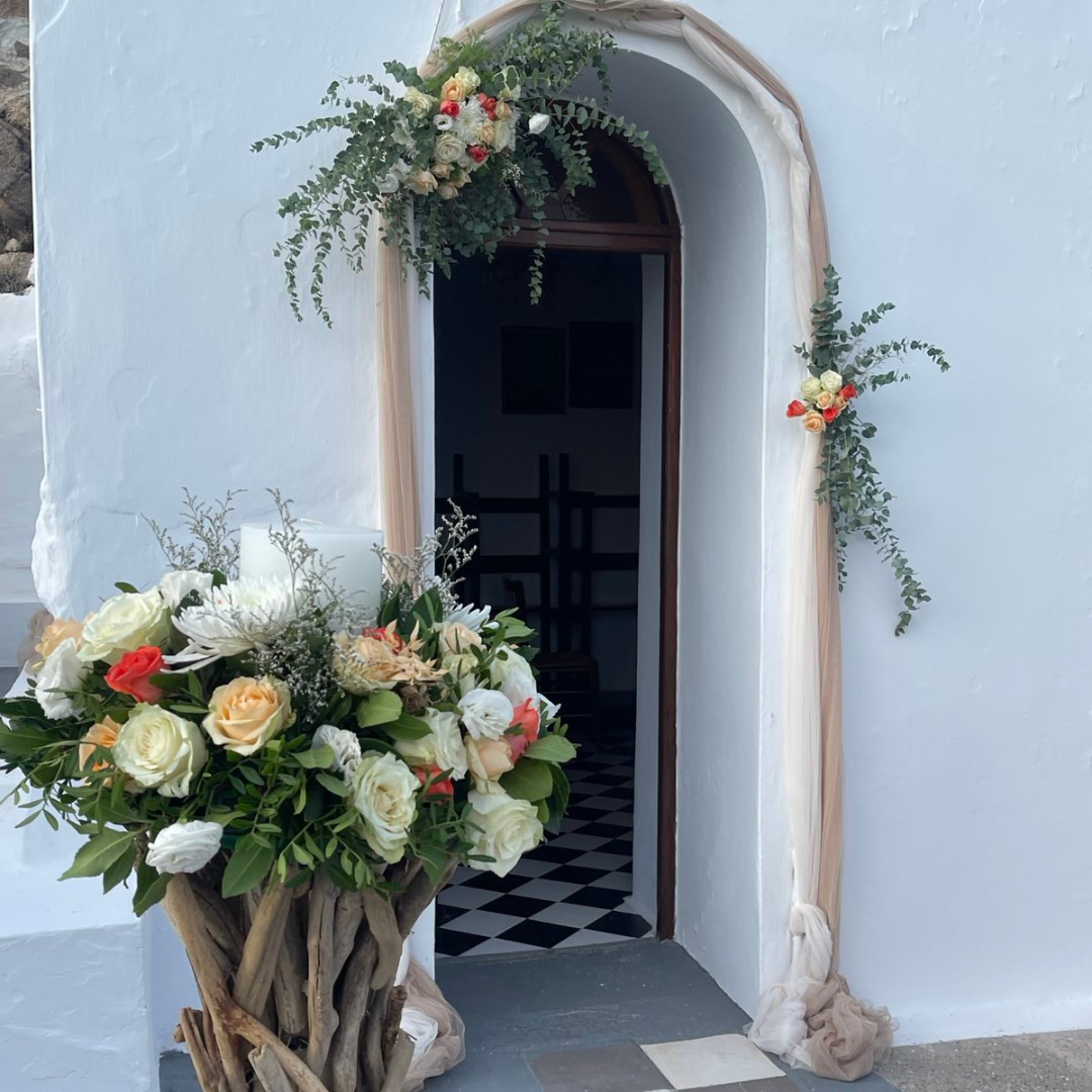 Στολισμός γάμου σε νησί - Ρομαντικός στολισμός στη Μήλο