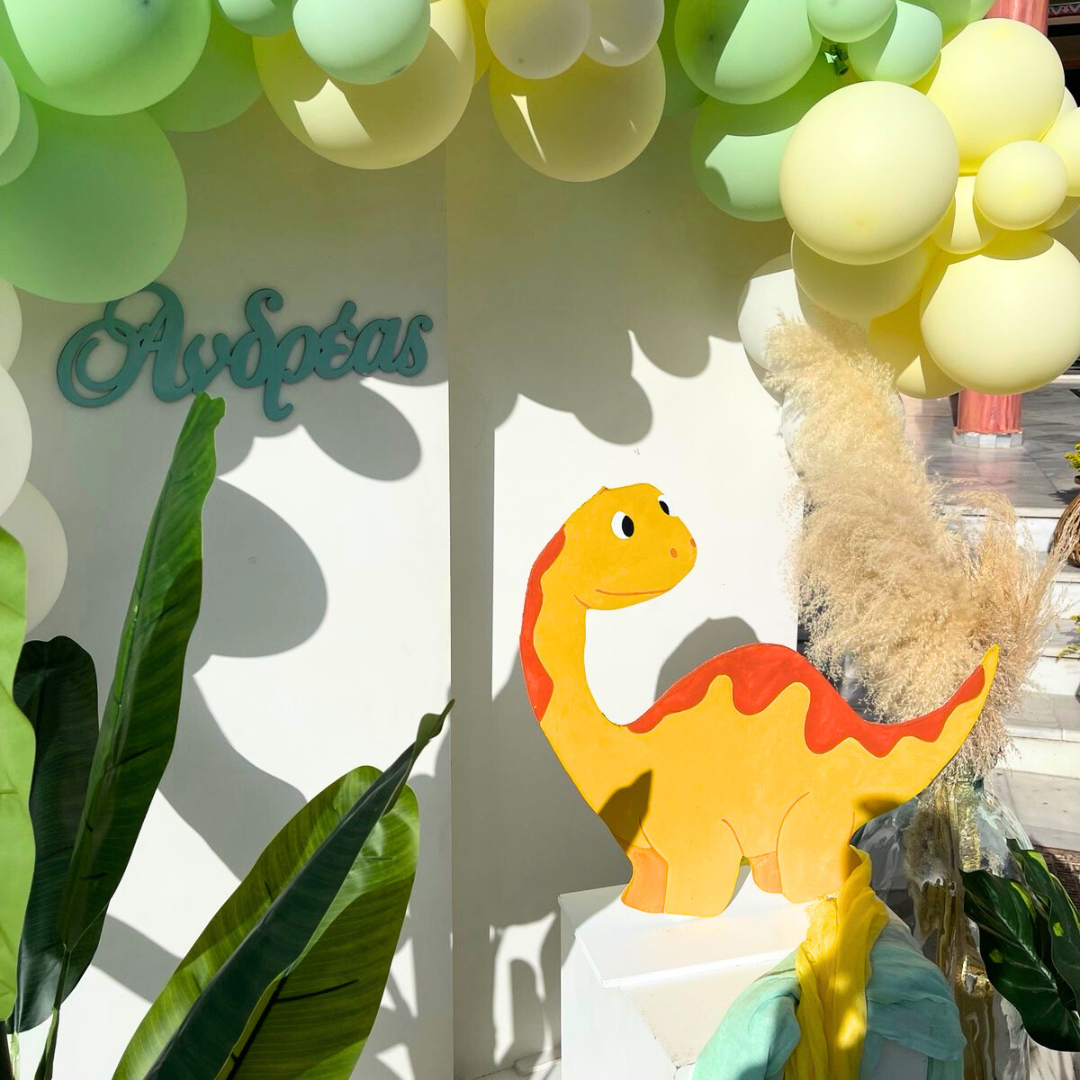 Στολισμός βάπτισης για αγόρι με δεινοσαυράκι
