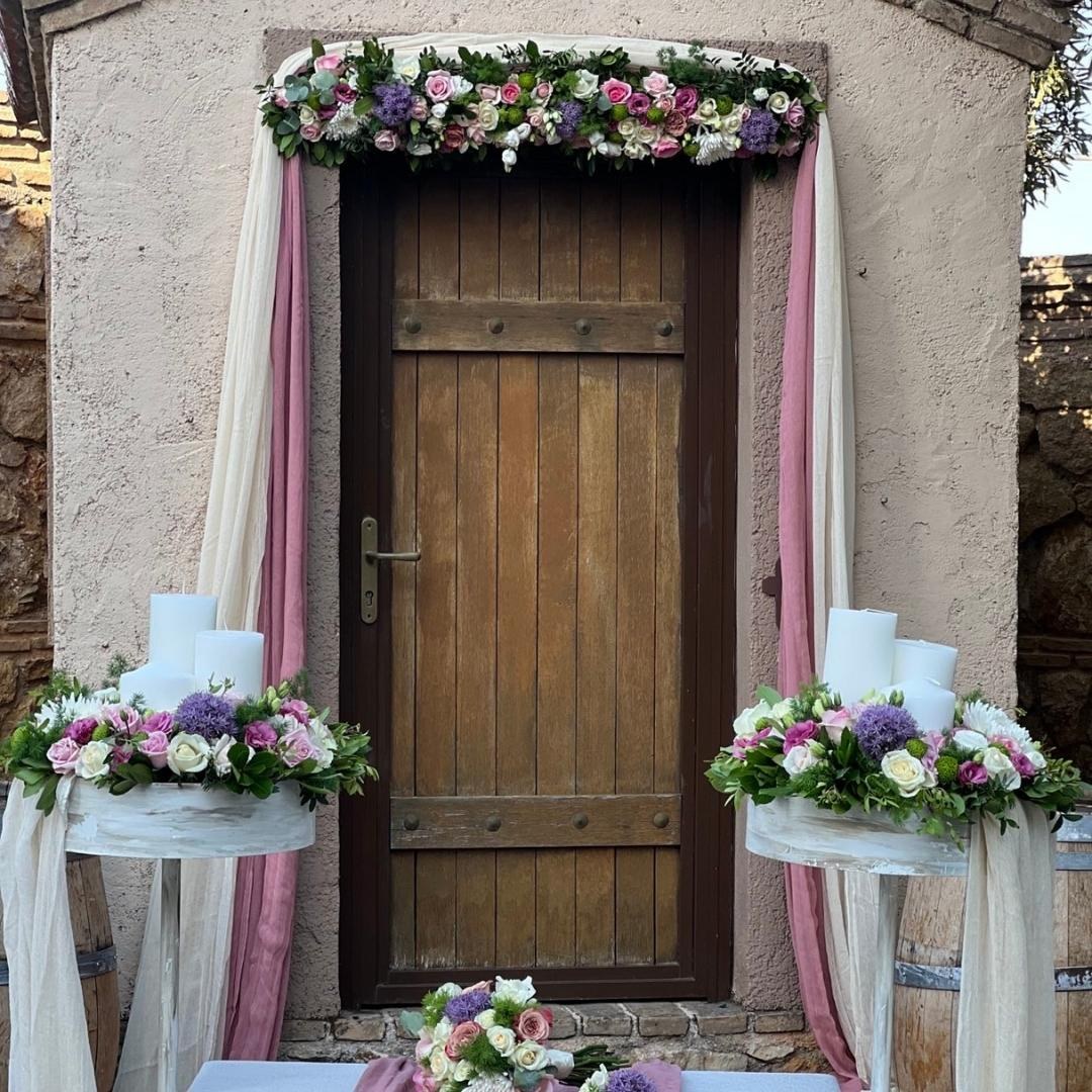 Στολισμός γάμου rustic