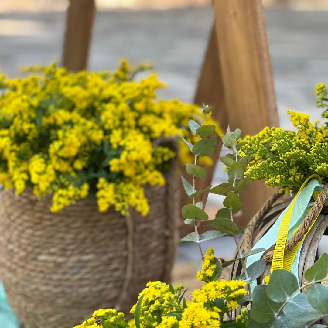 Στολισμός βάπτισης για κορίτσι - Boho style με τρίγωνα