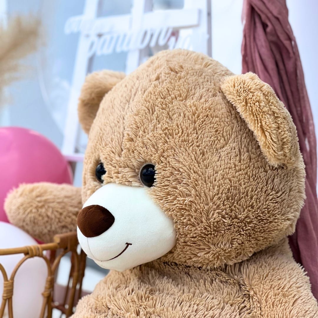 Στολισμός βάπτισης με μπαλόνια και αρκουδάκια για κορίτσι 