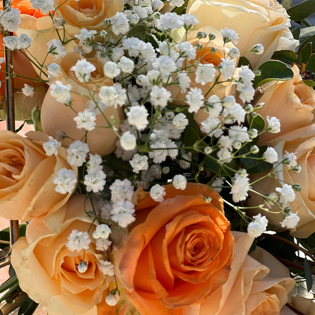 Στολισμός βάπτισης για κορίτσι - Στολισμός με λουλούδια