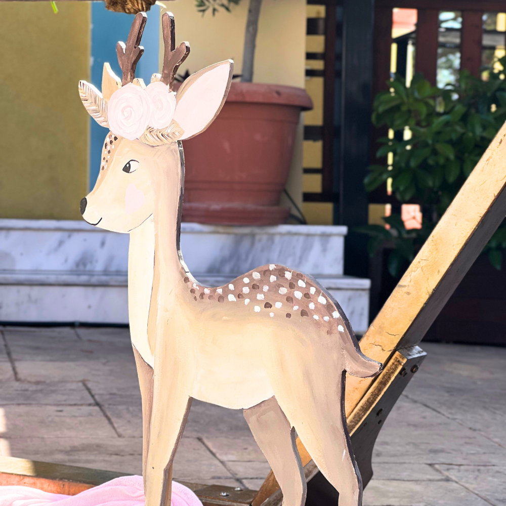 Στολισμός βάπτισης με αλεπού και ελαφάκι