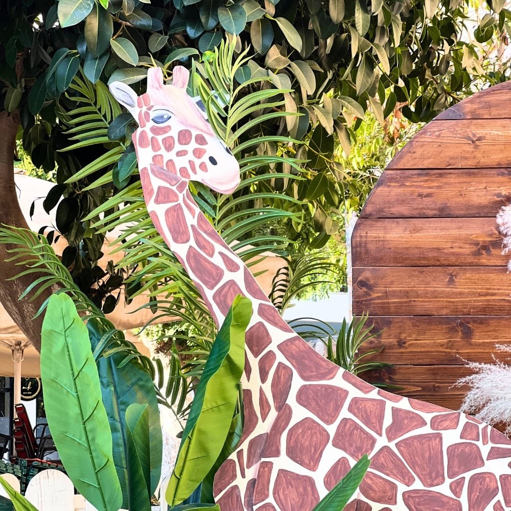 Στολισμός βάπτισης για αγόρι με θέμα τα ζώα της ζούγκλας