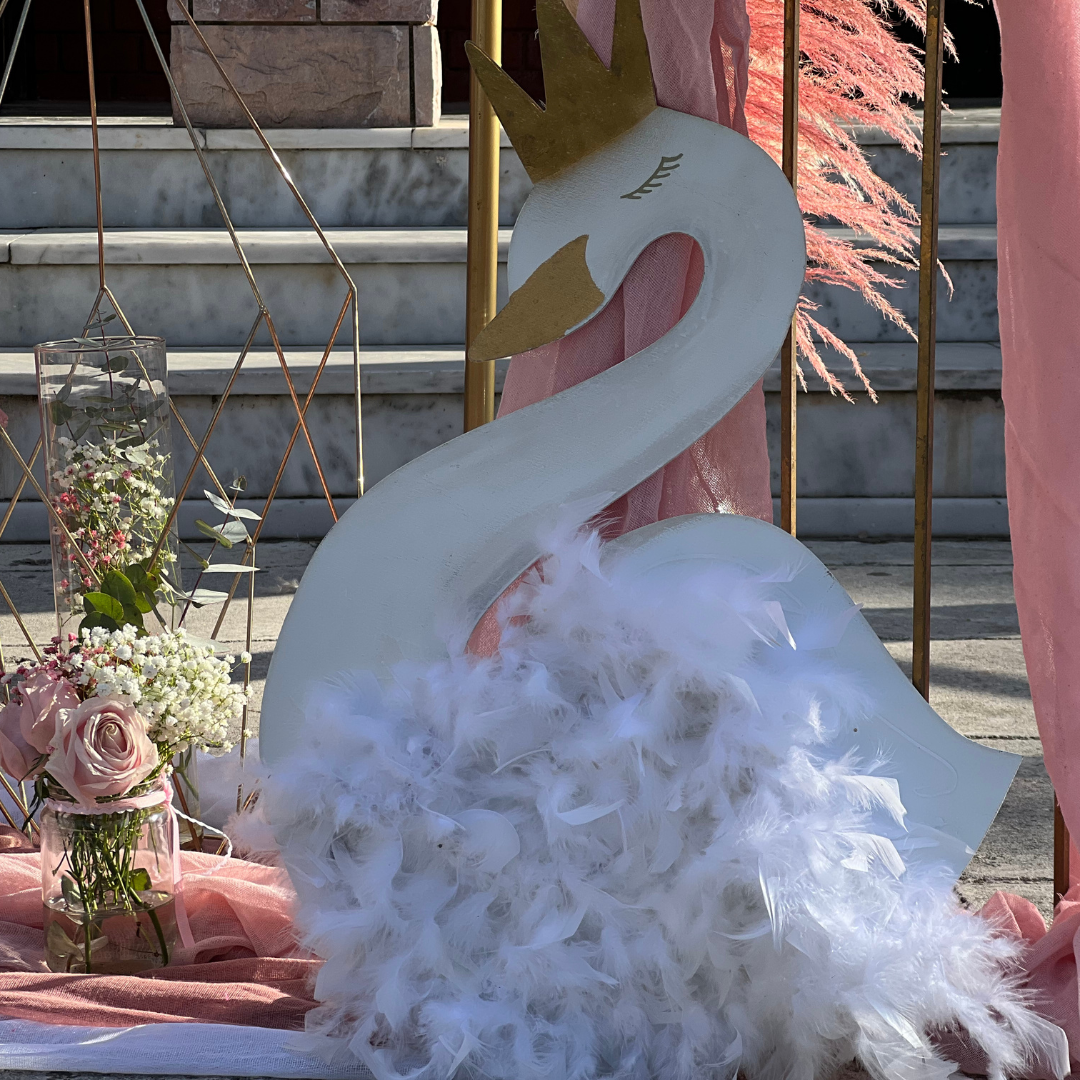 Στολισμός βάπτισης για κορίτσι - Θέμα βάπτισης κύκνος