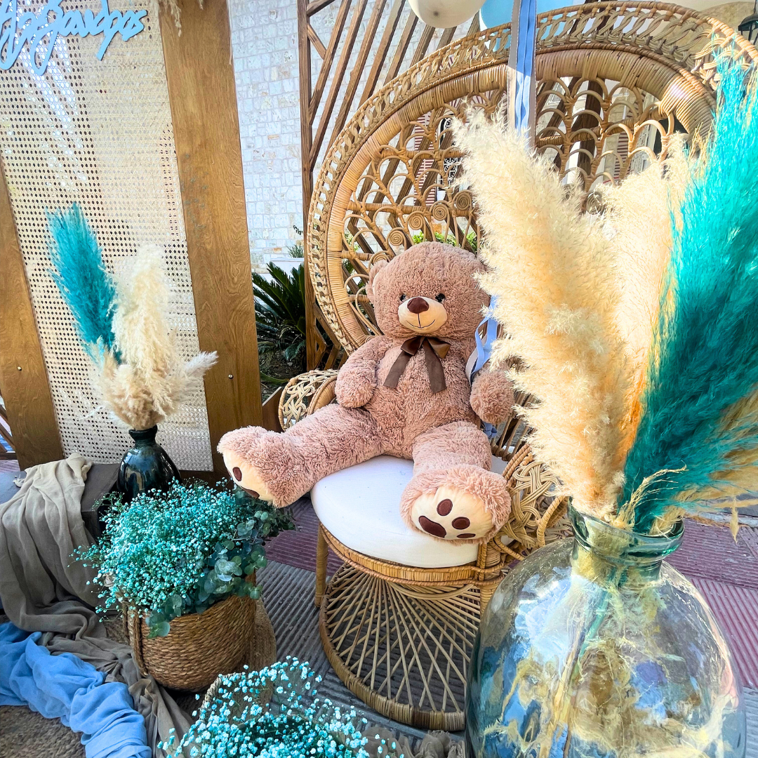 Στολισμός βάπτισης για αγόρι με θέμα το αρκουδάκι