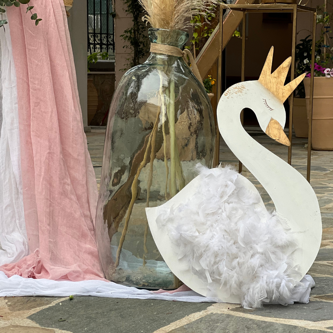 Στολισμός βάπτισης για κορίτσι - Θέμα βάπτισης κύκνος