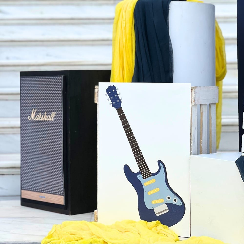 Στολισμός βάπτισης για αγόρι με θέμα rock star