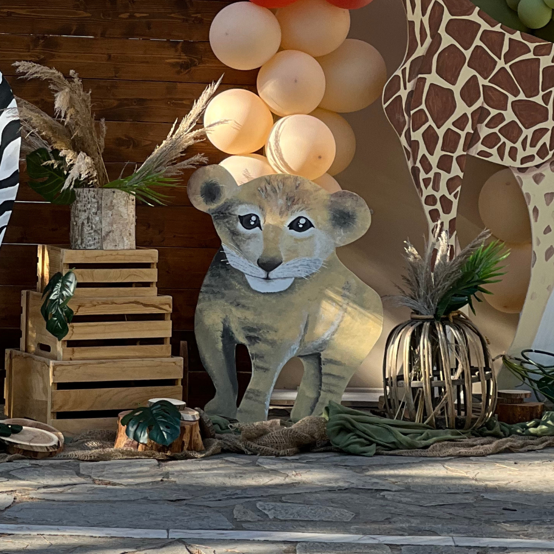 Στολισμός βάπτισης για αγόρι με θέμα βάπτισης ζωάκια της ζούγκλας