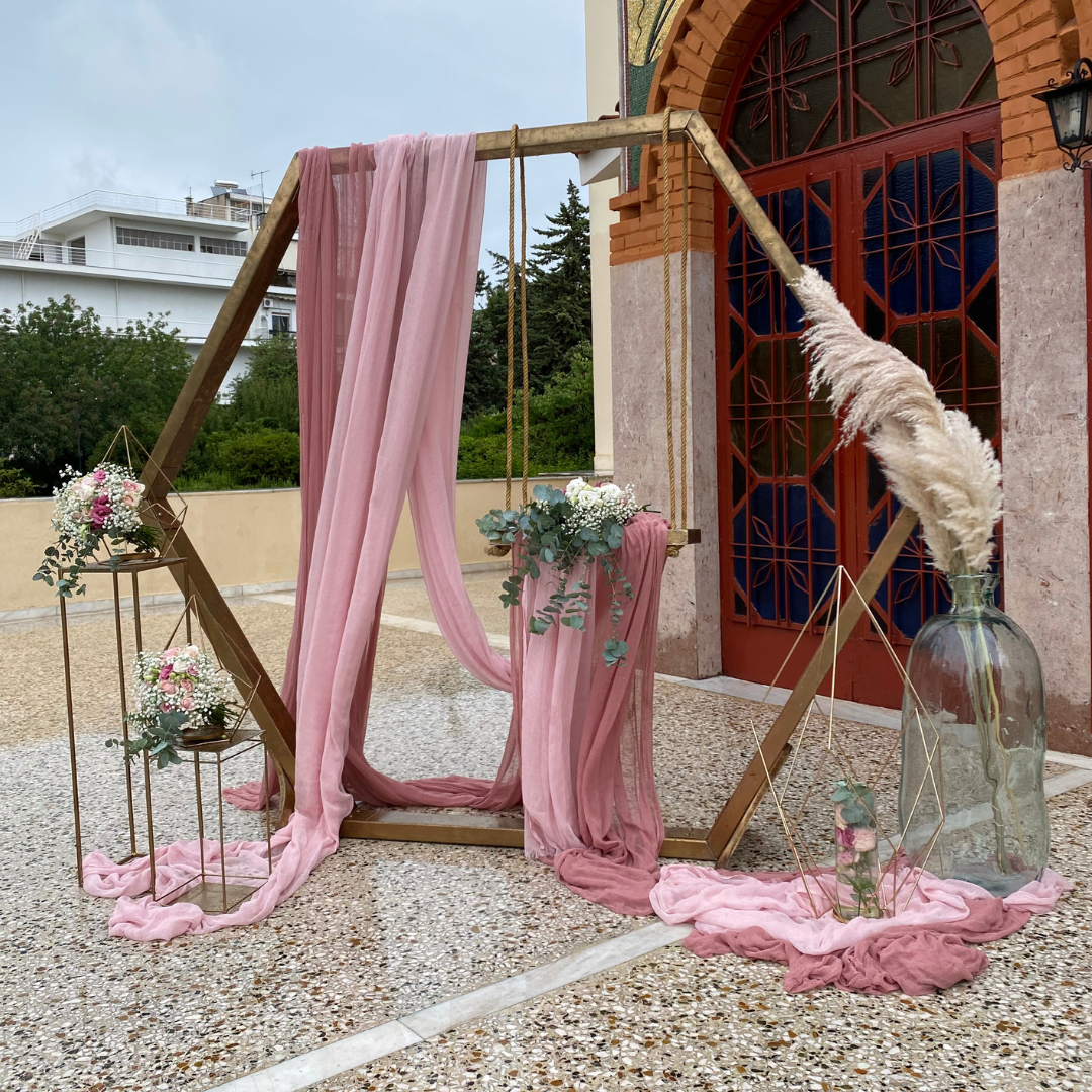 Στολισμός βάπτισης για κορίτσι με πολύγωνο