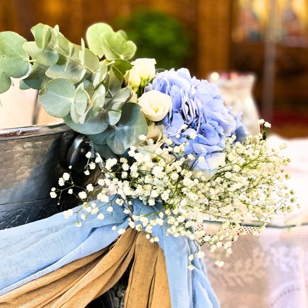 Στολισμός βάπτισης για κορίτσι με θέμα το αρκουδάκι