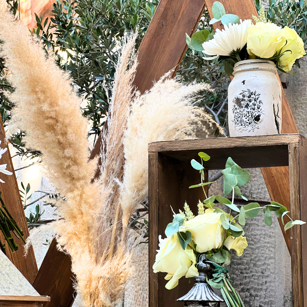 Boho στολισμός γάμου και βάπτισης με θέμα λιονταράκι