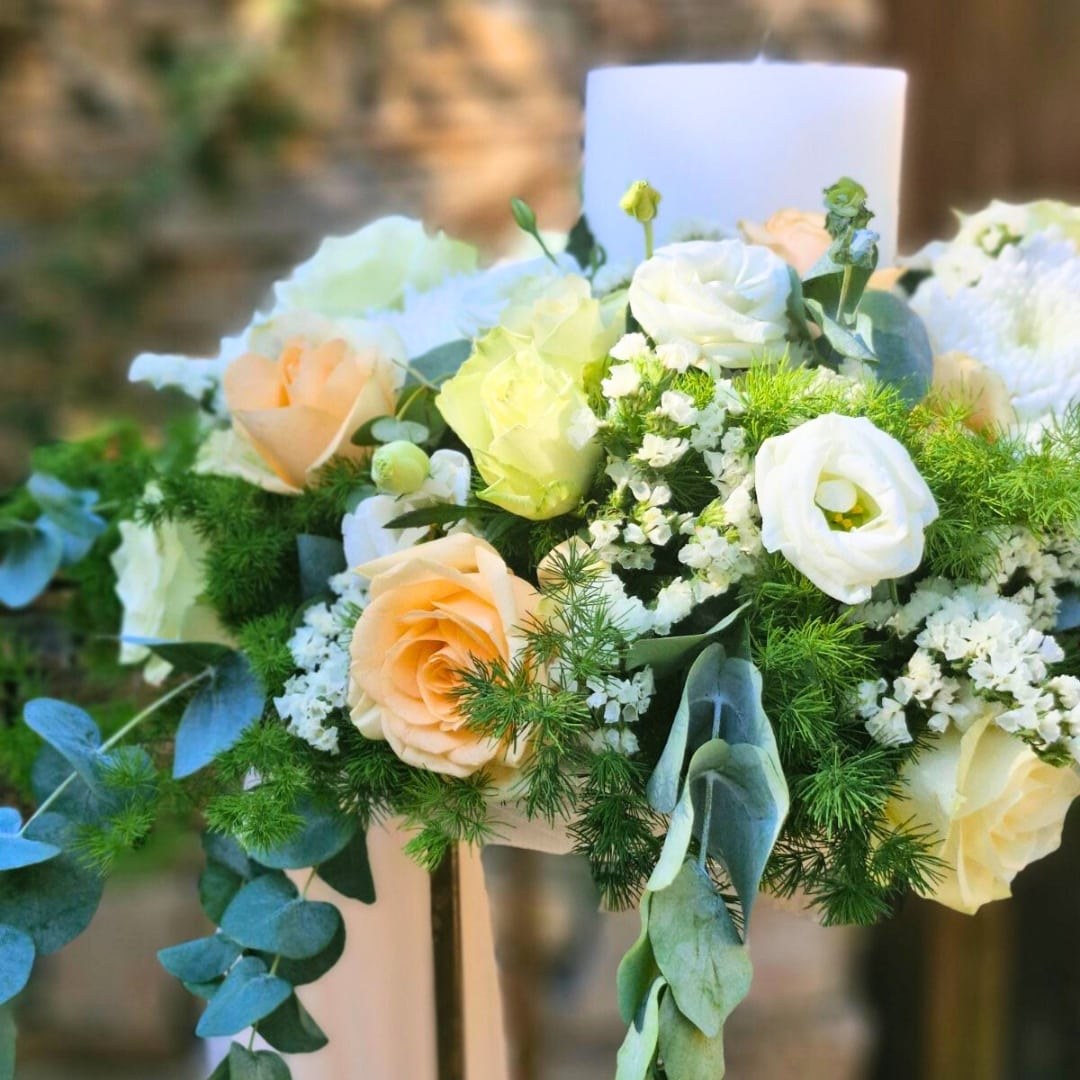 Ρομαντικός στολισμός γάμου σε κτήμα