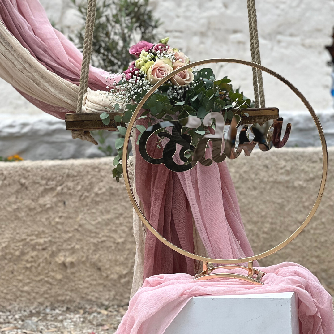 Στολισμός βάπτισης για κορίτσι με λουλούδια