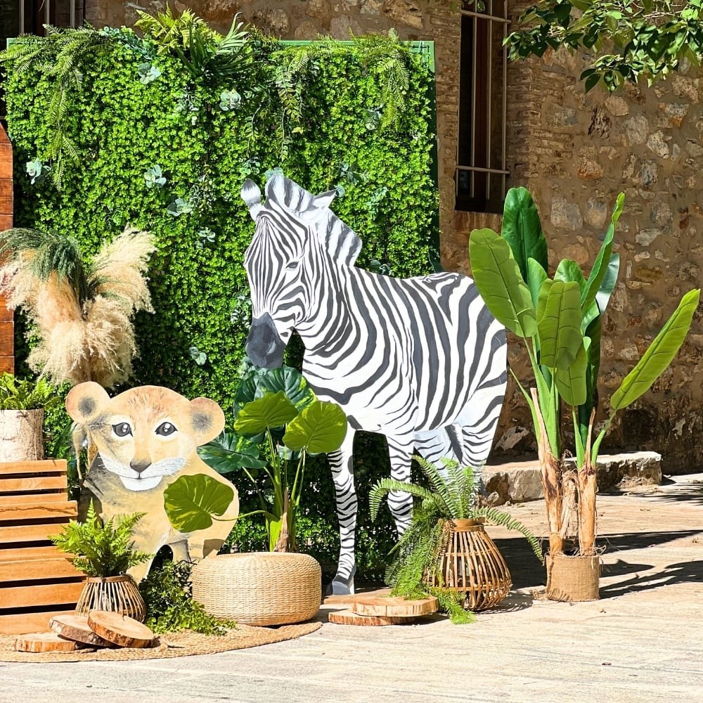 Στολισμός βάπτισης για αγόρι με ζώα της ζούγκλας