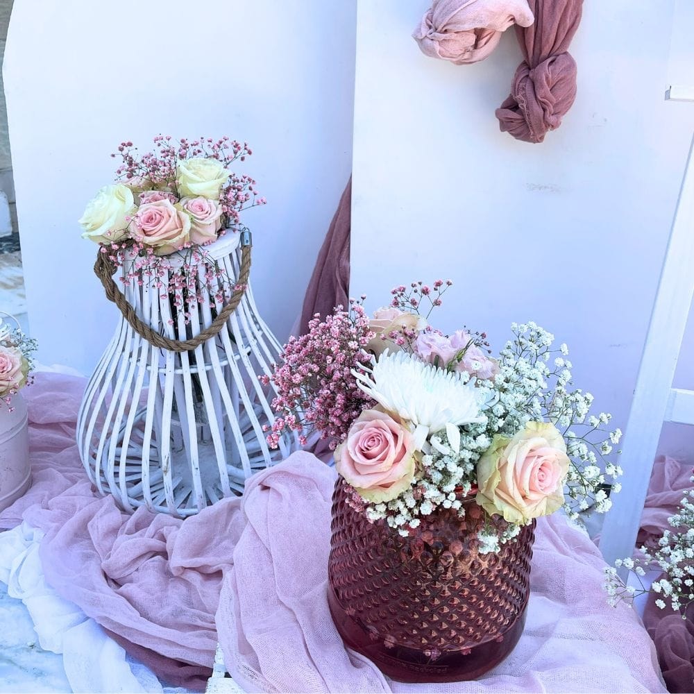 Στολισμός βάπτισης για κορίτσι με θέμα την πεταλούδα