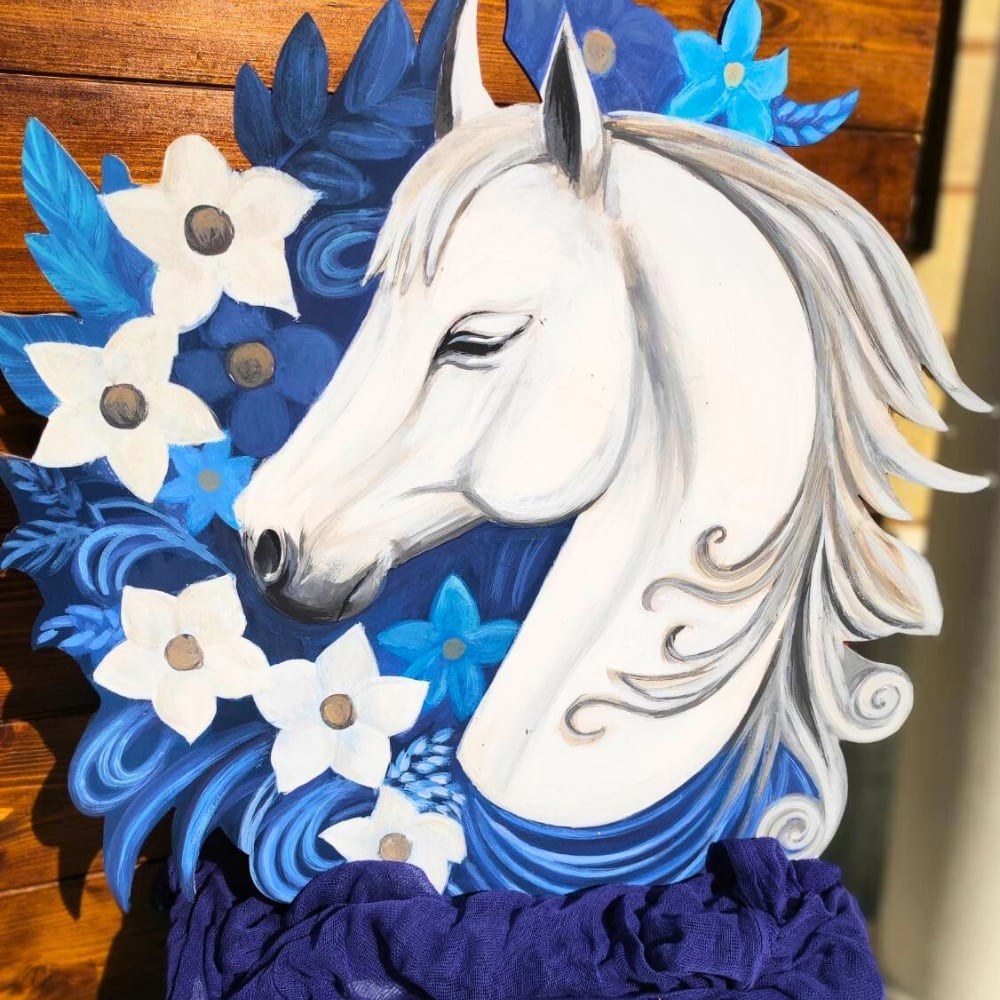 Στολισμός βάπτισης για αγόρι με άλογο