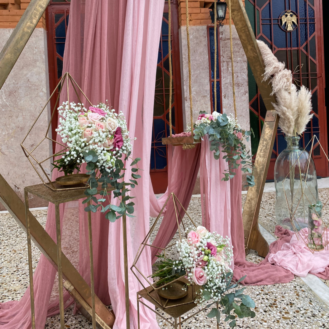 Στολισμός βάπτισης για κορίτσι με πολύγωνο