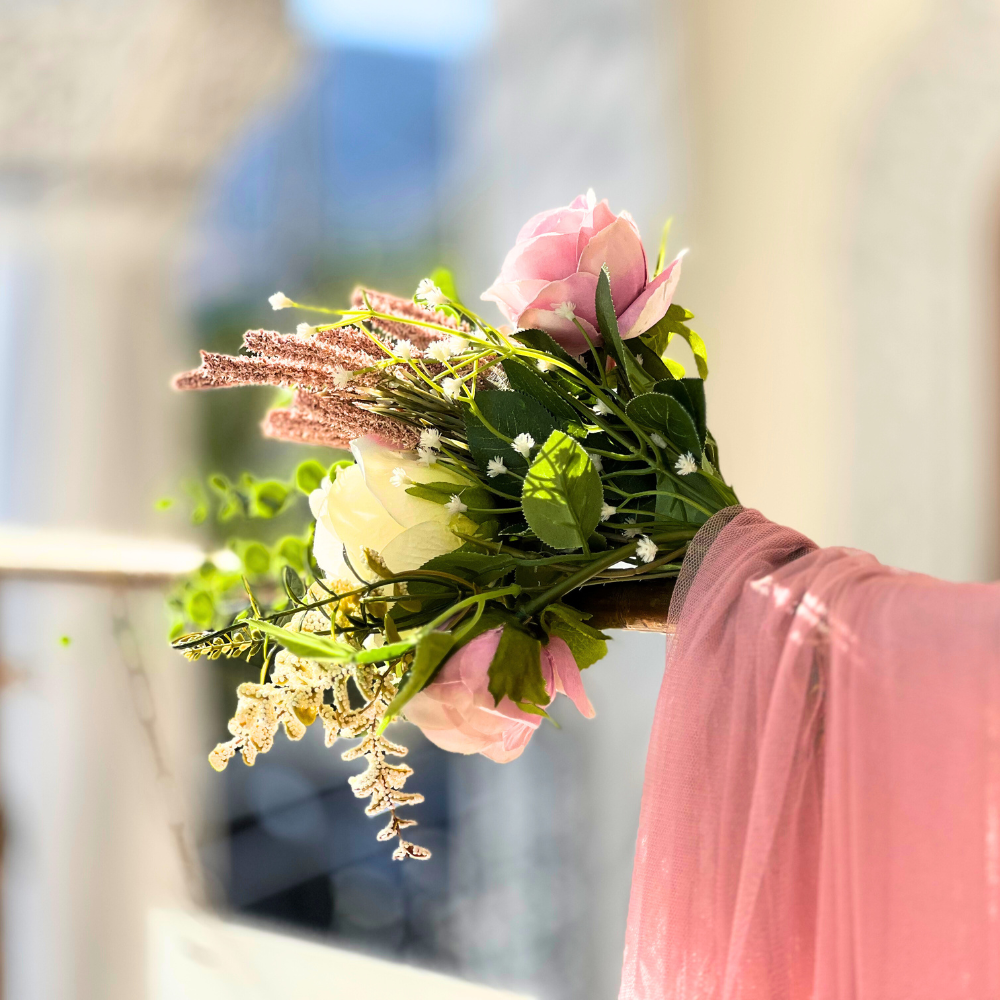 Στολισμός βάπτισης για κορίτσι σε ροζ αποχρώσεις