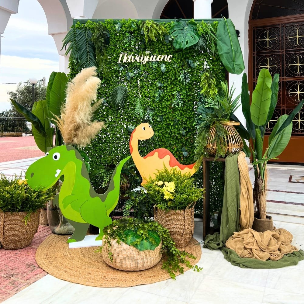 Στολισμός βάπτισης για αγόρι με θέμα δεινόσαυρος