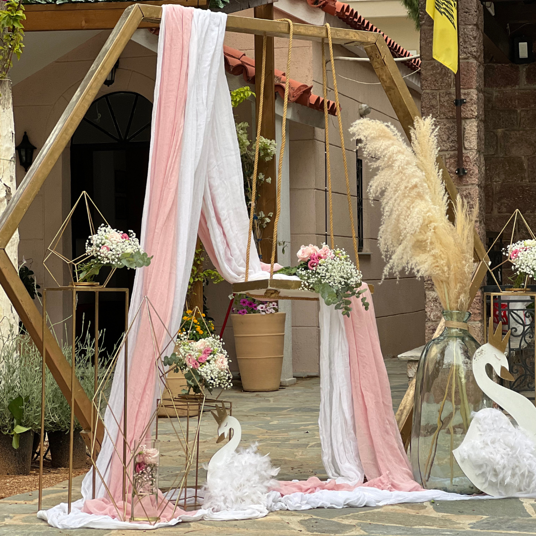 Στολισμός βάπτισης για κορίτσι - Θέμα βάπτισης κύκνος