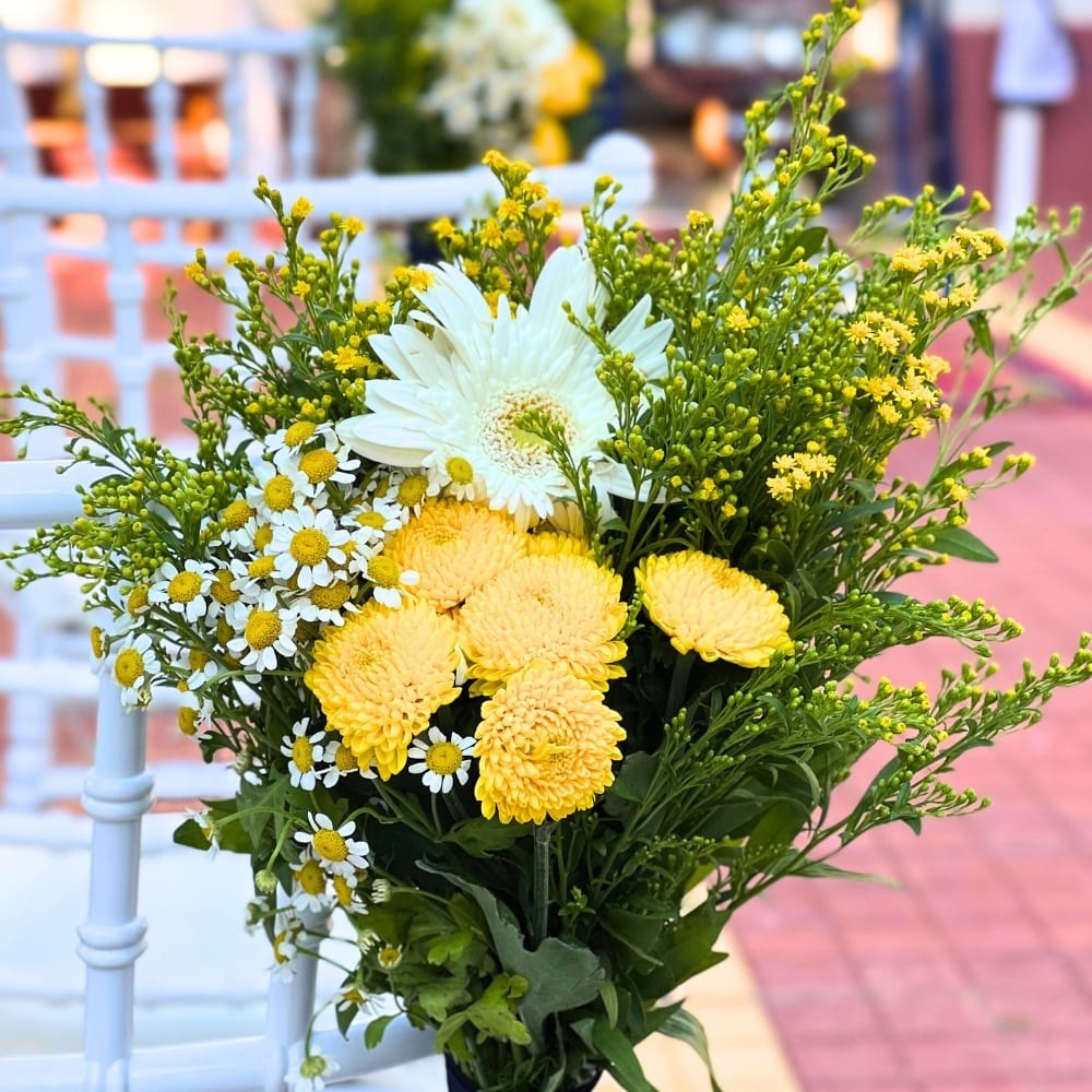 Στολισμός βάπτισης για αγόρι με λεμόνια