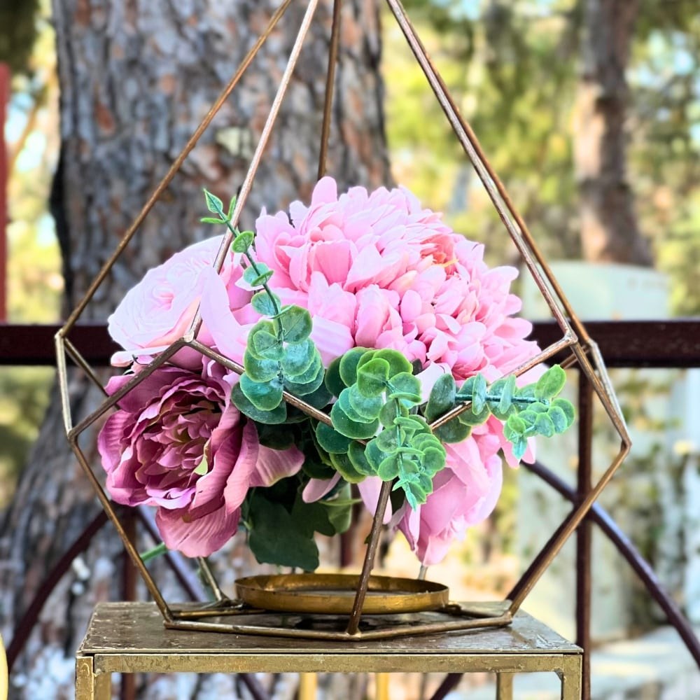 Στολισμός βάπτισης για κορίτσι με θέμα άμαξα πολύγωνο