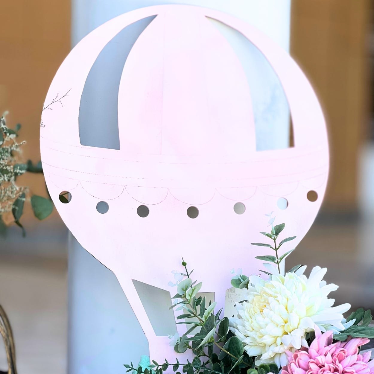 Στολισμός βάπτισης για κορίτσι με θέμα το ταξίδι