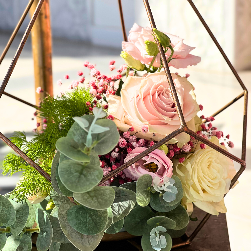 Στολισμός βάπτισης για κορίτσι σε ροζ αποχρώσεις