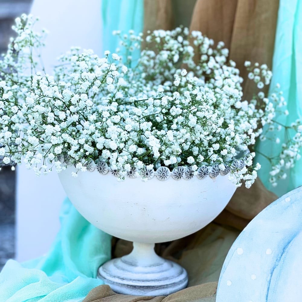 Στολισμός βάπτισης για αγόρι με θέμα το αερόστατο και το ελεφαντάκι