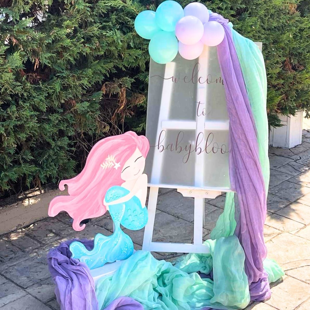 Στολισμός βάπτισης για κορίτσι με θέμα τη γοργόνα