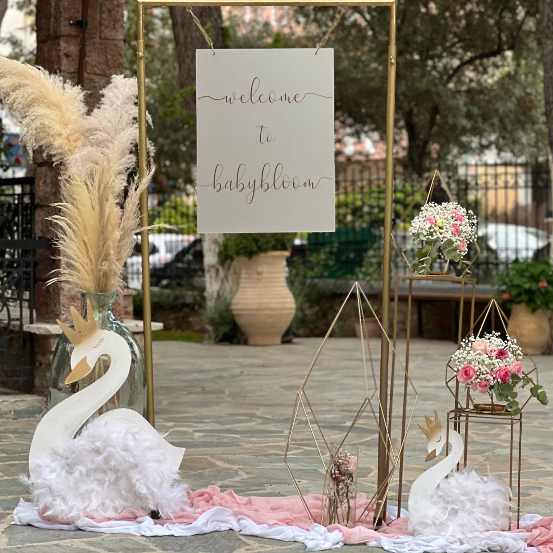 Στολισμός βάπτισης για κορίτσι - Θέμα βάπτισης κύκνος