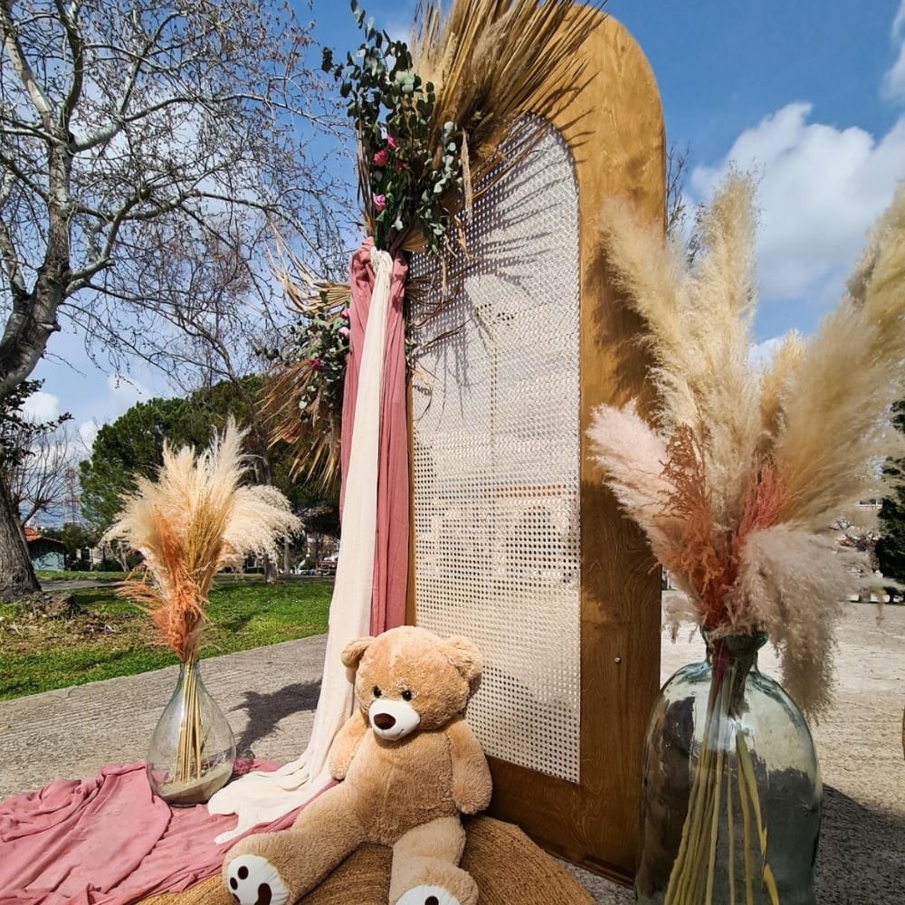 Στολισμός βάπτισης για κορίτσι σε boho style