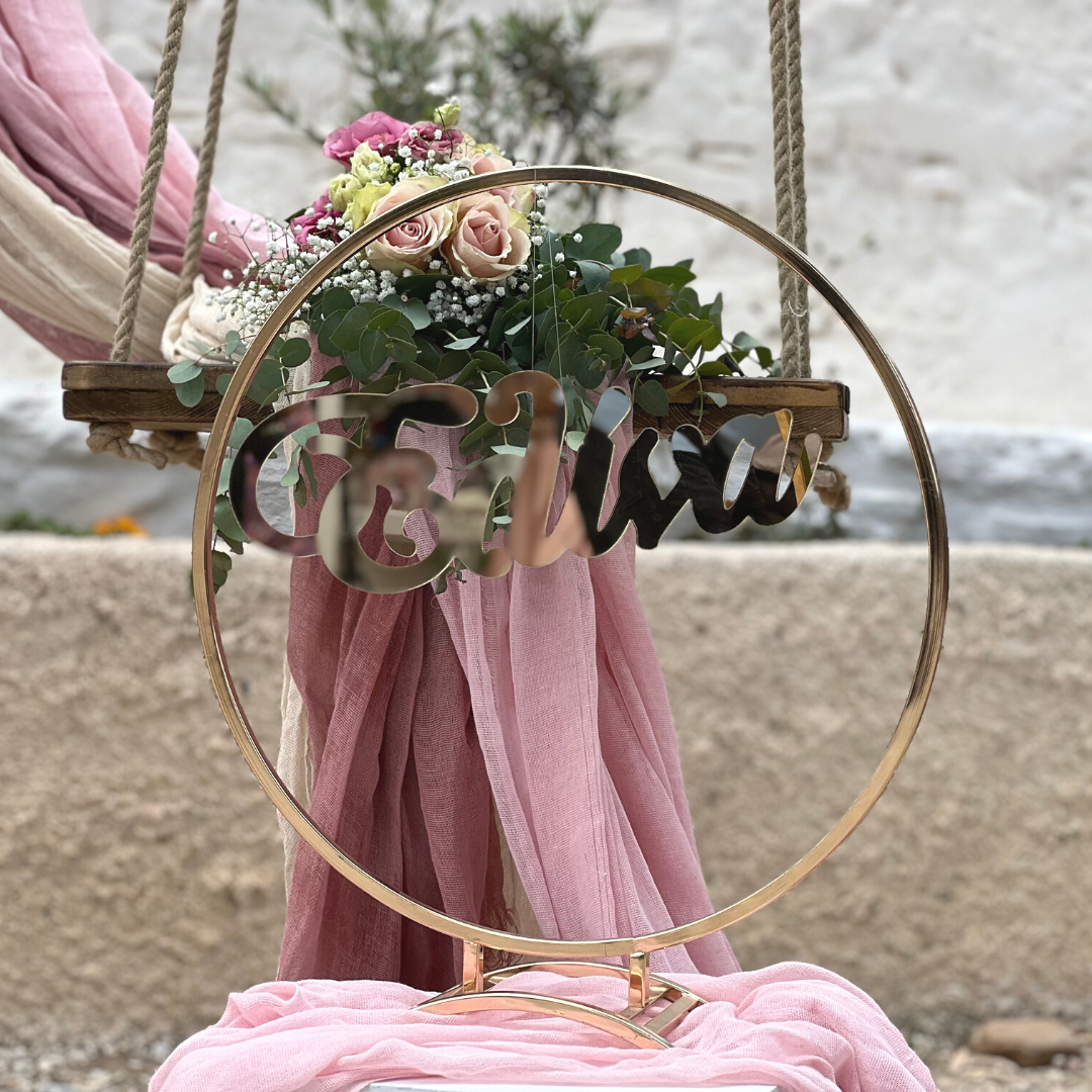 Στολισμός βάπτισης για κορίτσι με λουλούδια